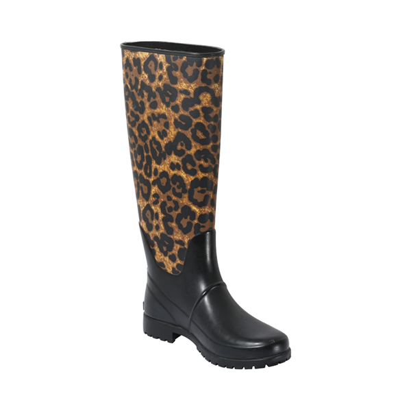 Printed Leopard Rubber Boot