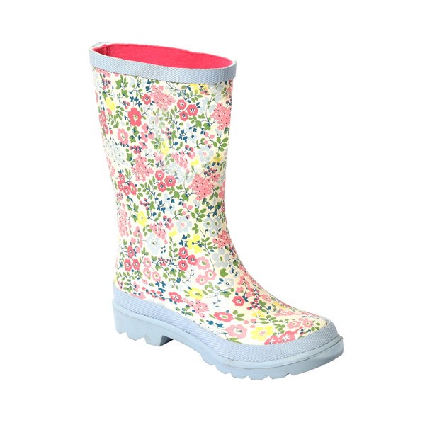 Girl's Rain Shoe With Printed Flower