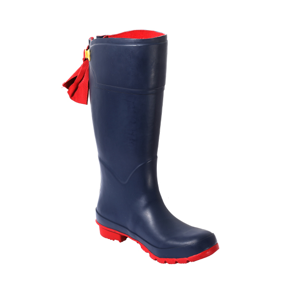 Women's Tall Rubber Boots With Bow Tie