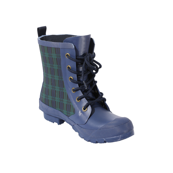 Laced Rubber Boots For Women With Prints