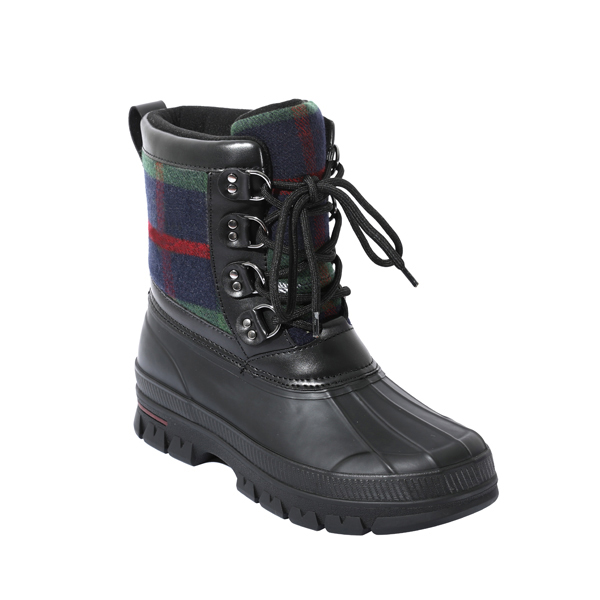 Men’s Rubber Snow Boots With Plaids