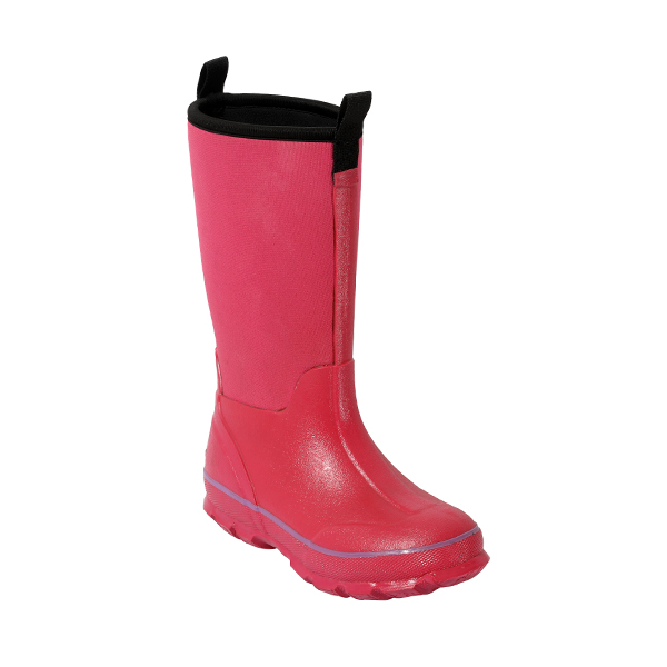 Pink Neoprene Rainboots with Pull Tab