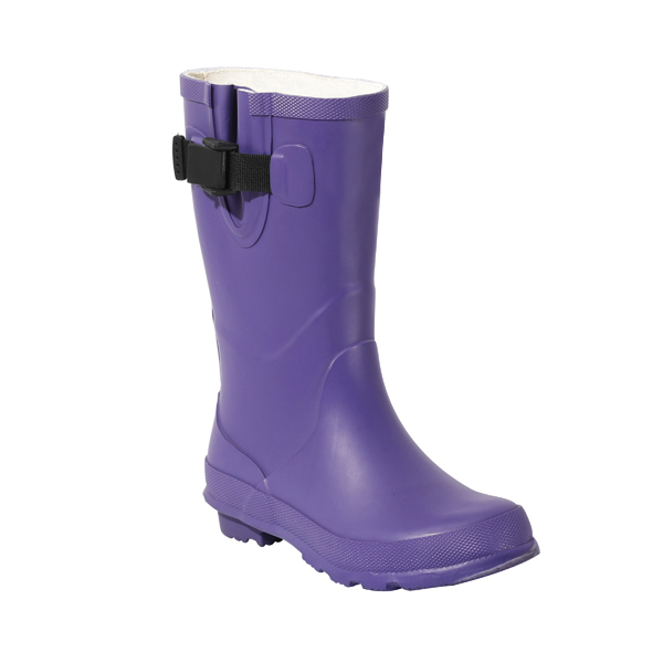 Medium High Rubber Boots With Buckles