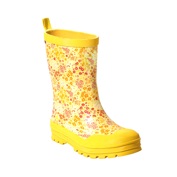 Girls's Rubber Wellies With Flower Print