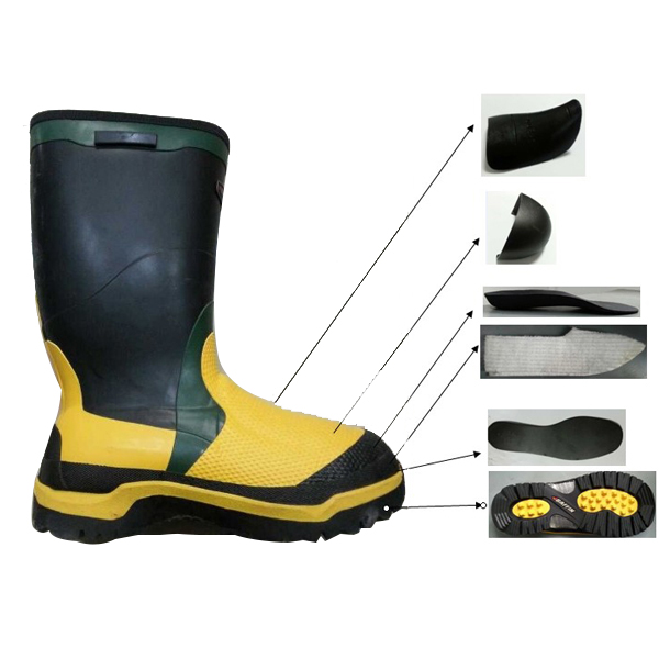 Rubber Safety Boots For Men With Steel toe&Plate